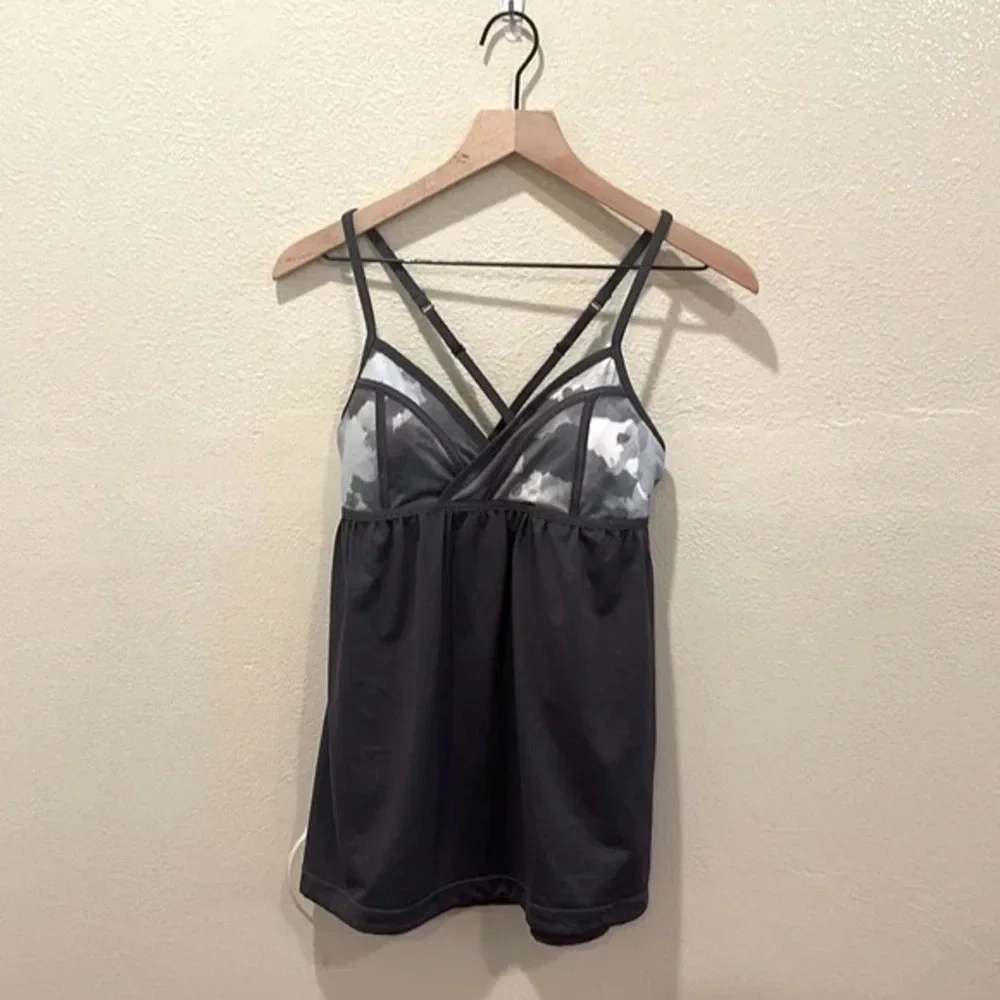 lululemon rehearsal tank grat marble size 8